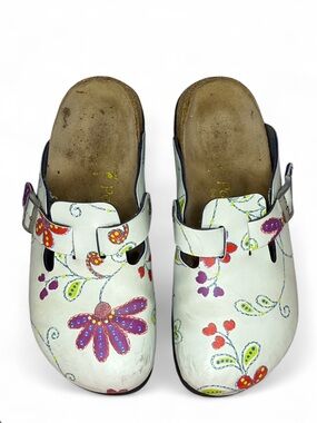 Floral Birkenstock Papillio Boston Clogs Shoes - Women’s Size 7 Sandals
